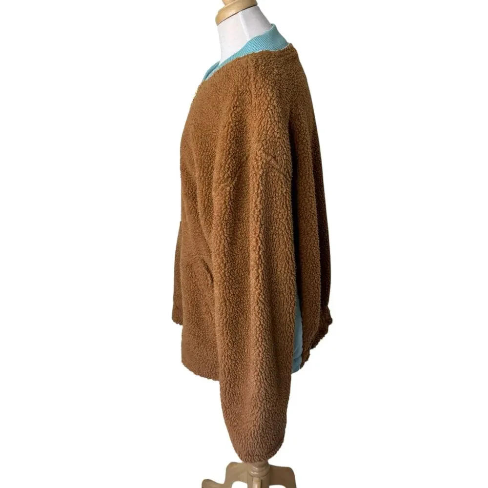 FREE PEOPLE We The Free Rivington Sherpa Teddy  Coat Size Large
